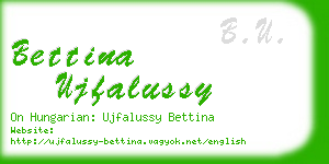 bettina ujfalussy business card